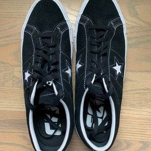 Converse CONS one star suede sneakers M 12, W 13.5 black and white NWOT